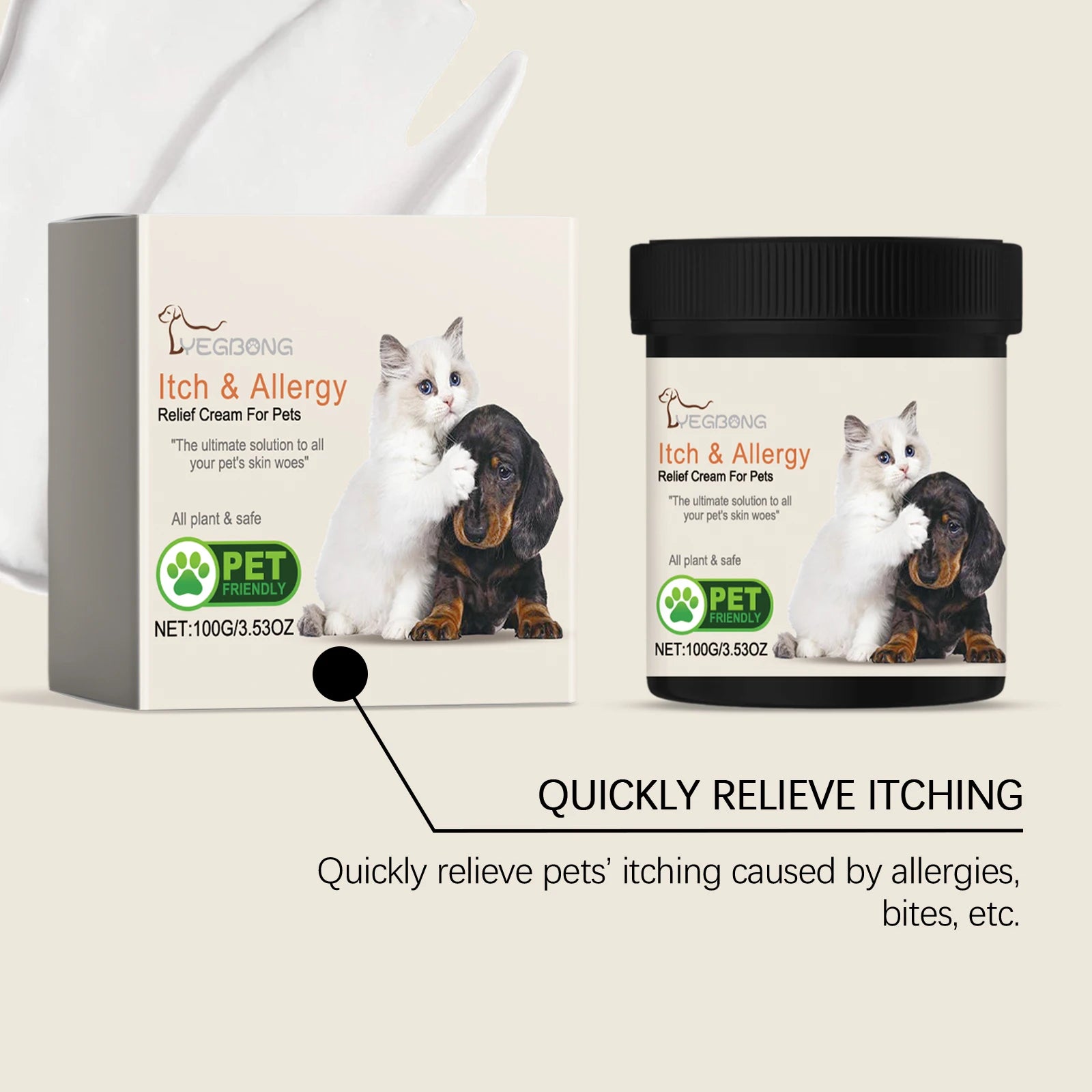 Soothing Pet Skin Rescue Cream Jar