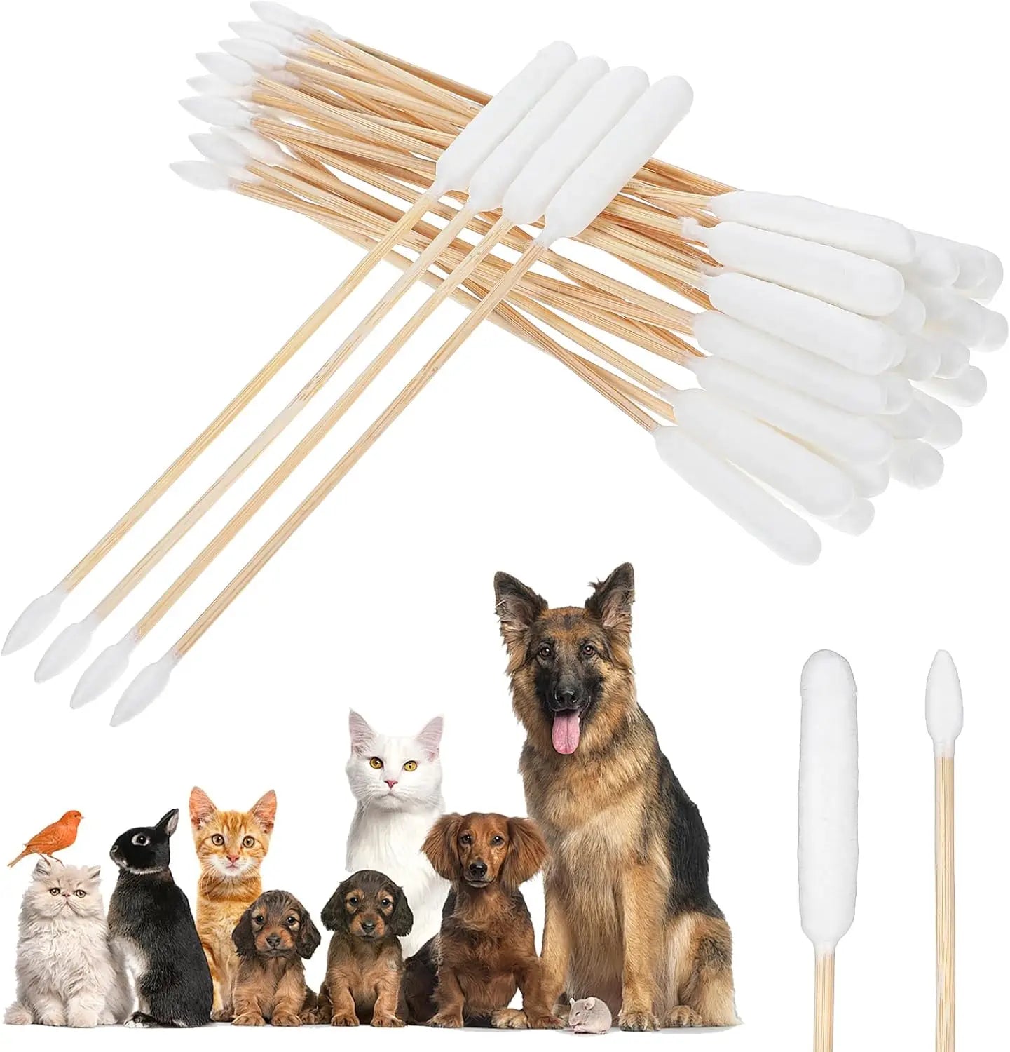 Pet Ear Care Cotton Swabs