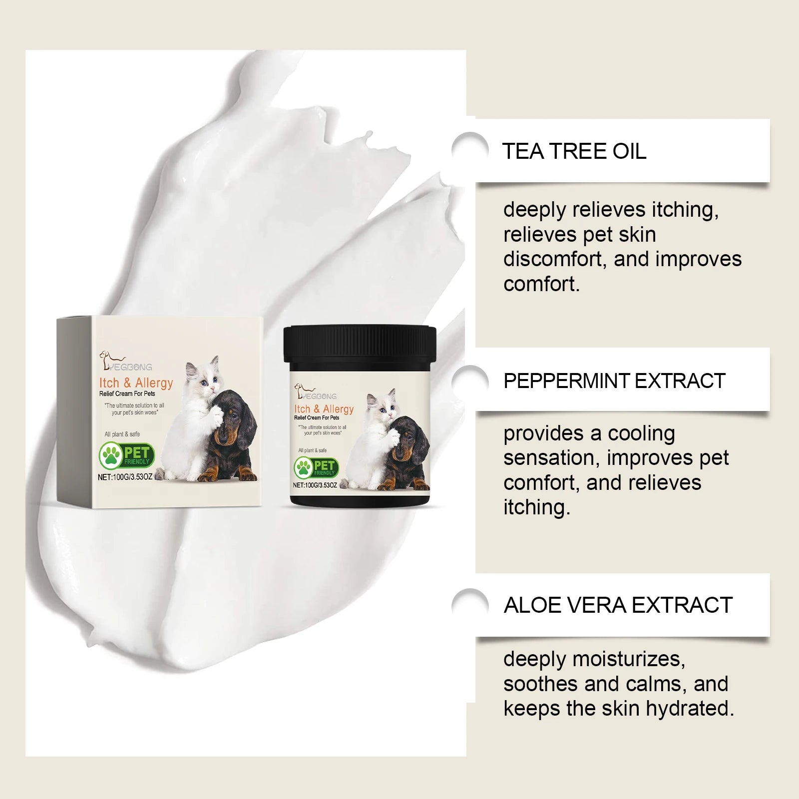 Soothing Pet Skin Rescue Cream Jar