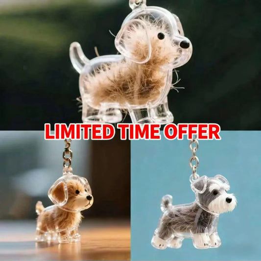 Keepsake Dog Hair Storage Keychain