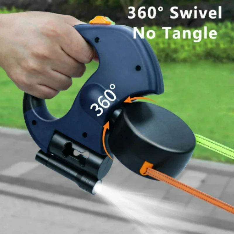 Dual Retractable Dog Leash with LED